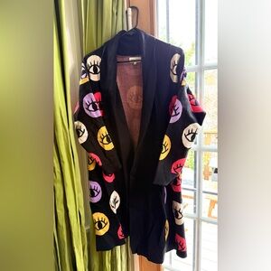 Pepaloves Long Cardigan, Eye Print in Multicolor, Size XS
